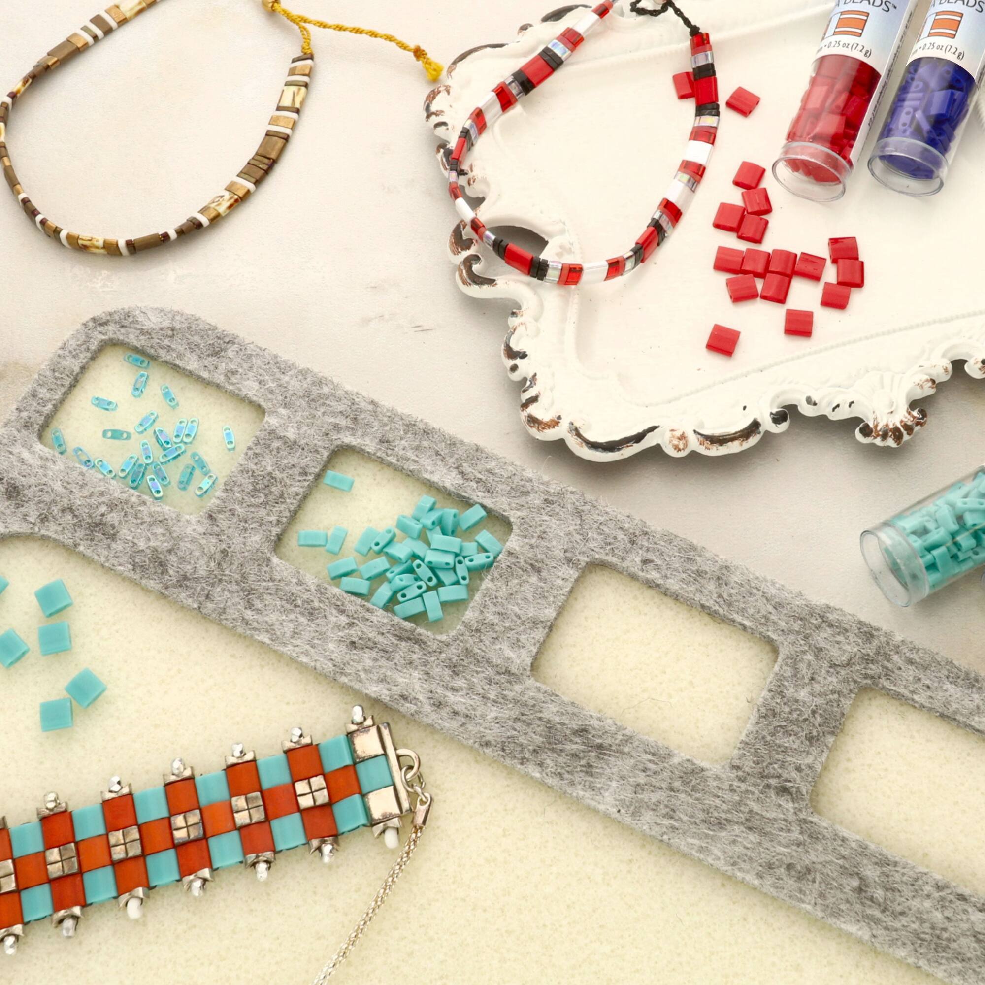 Miyuki® Tila® 5mm 2-Hole Square Glass Seed Beads